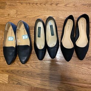 Bundle of 3 Pair of Black Dress Shoes -Size 9